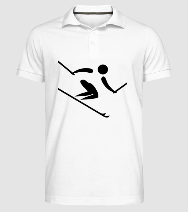 Schi model alb pe tricou