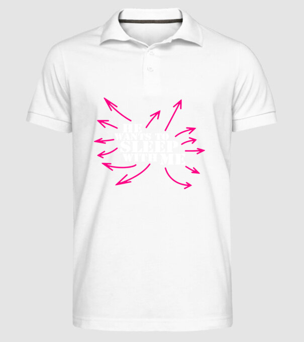 sleep with me model alb pe tricou