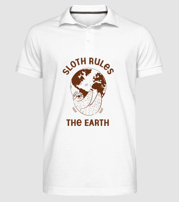 Sloth rules the world model alb pe tricou