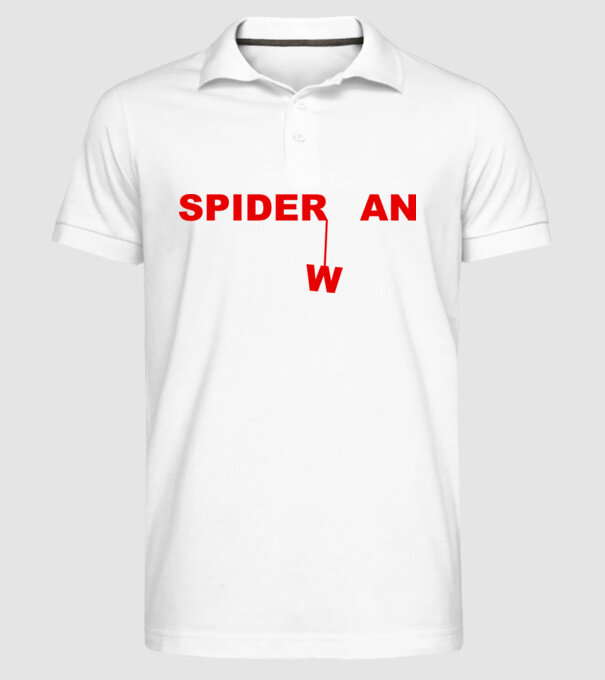 Spider wan model alb pe tricou