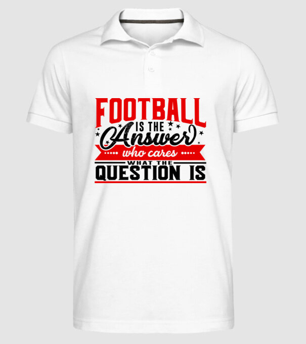 Sport is the answer FOTBALIST model alb pe tricou