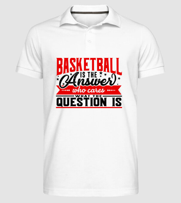 Sport is the answer BASCHETBALIST model alb pe tricou