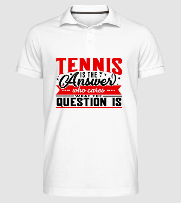 Sport is the answer JUCĂTOR TENIS model alb pe tricou