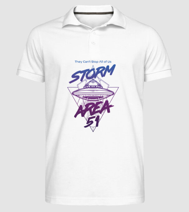 storm area 51 ufo purple model alb pe tricou