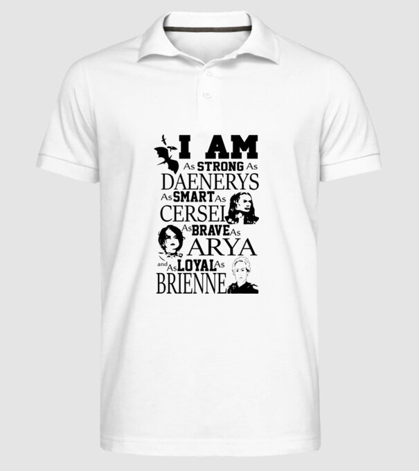 Strong as Daenerys model alb pe tricou