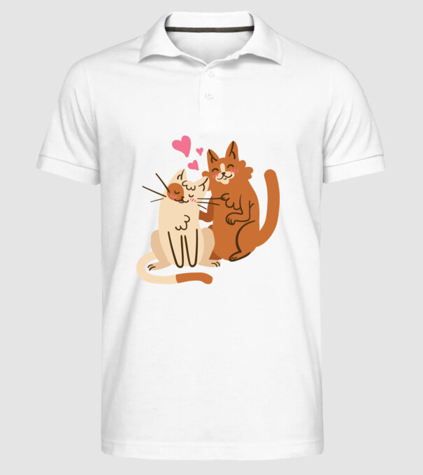 PISICUȚE ÎNDRĂGOSTITE 2 model alb pe tricou