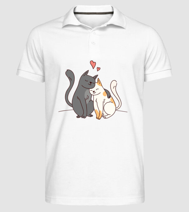 PISICUȚE ÎNDRĂGOSTITE 3 model alb pe tricou