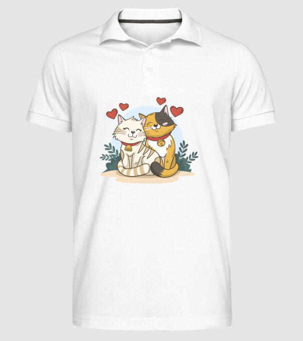 PISICUȚE ÎNDRĂGOSTITE 4 model alb pe tricou