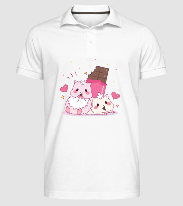 HAMSTERI ÎNDRĂGOSTIȚI 2 model alb pe tricou