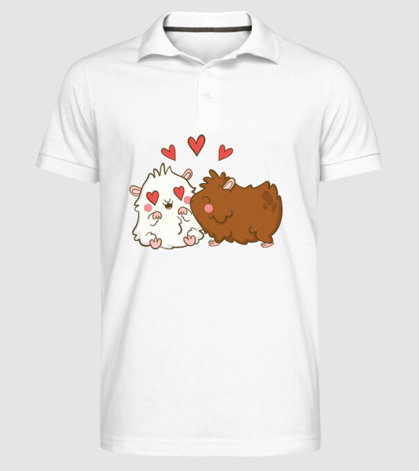 HAMSTERI ÎNDRĂGOSTIȚI model alb pe tricou