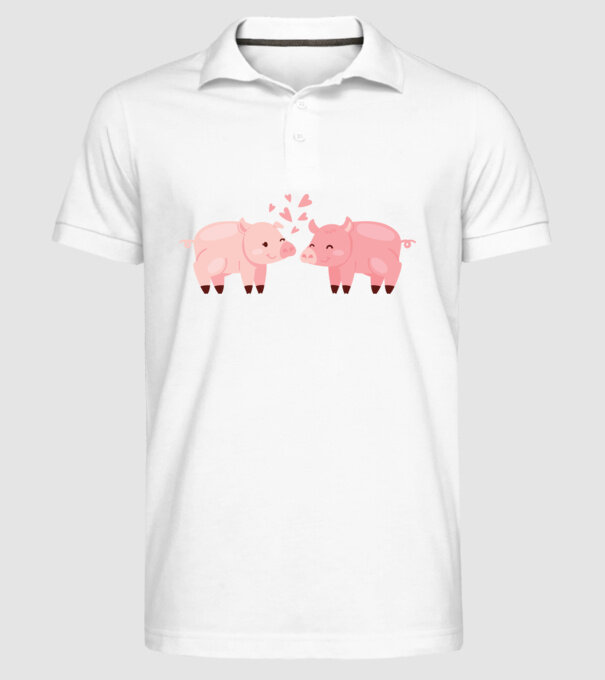 PURCELUȘI ÎNDRĂGOSTIȚI model alb pe tricou