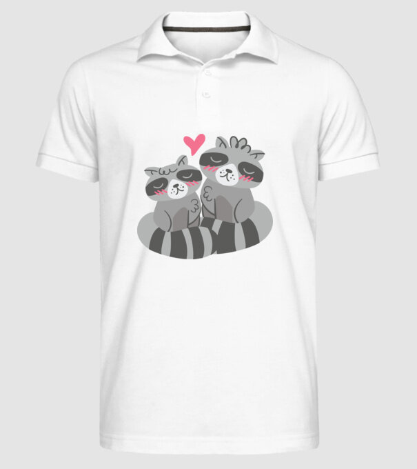 RATONI ÎNDRĂGOSTIȚI model alb pe tricou