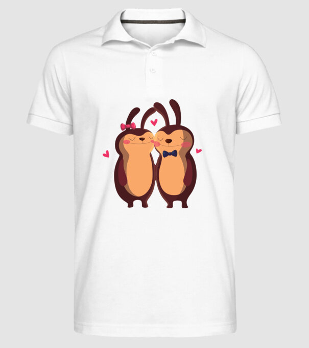 IEPURAȘI ÎNDRĂGOSTIȚI model alb pe tricou