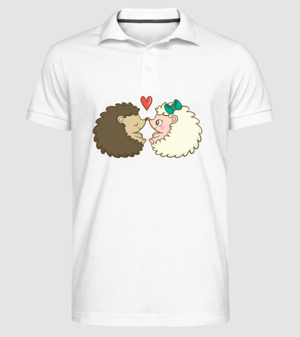 ARICI ÎNDRĂGOSTIȚI model alb pe tricou