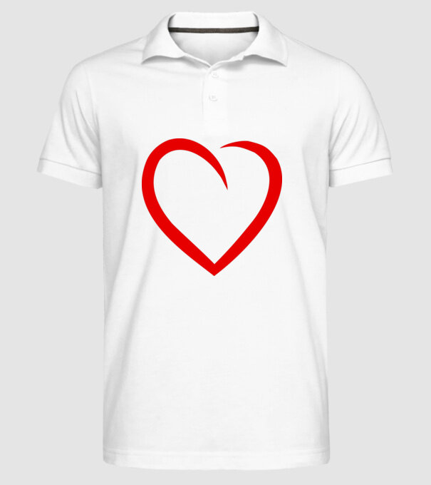 Szív model alb pe tricou