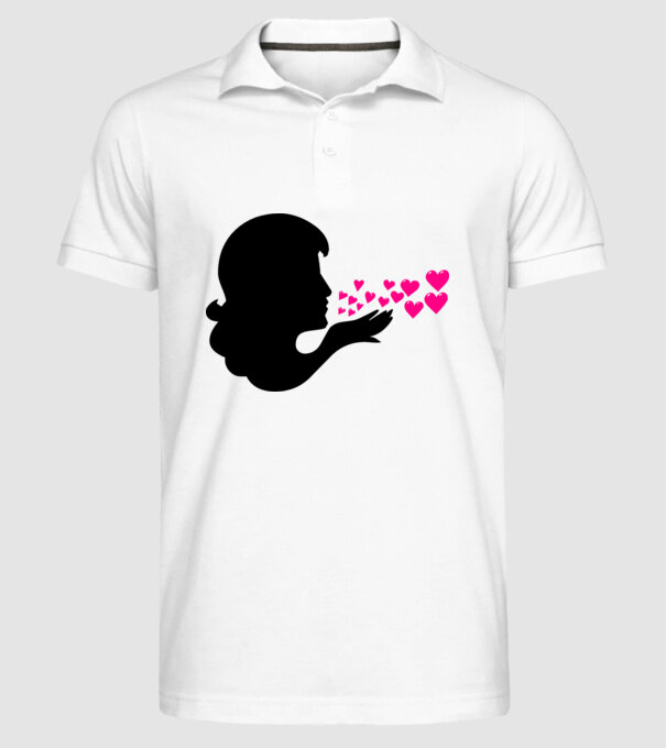 pupici din inimă model alb pe tricou
