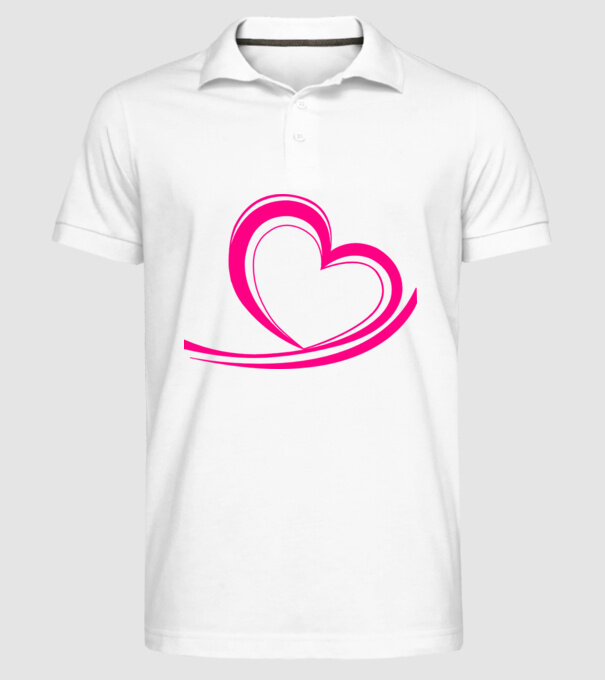 Linia inimii model alb pe tricou
