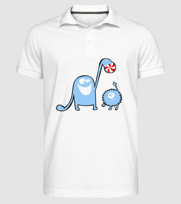 Szornyelde - Bomboană model alb pe tricou