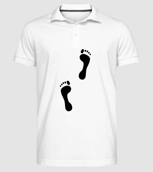 tălpi model alb pe tricou