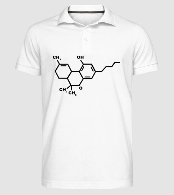 THC model alb pe tricou
