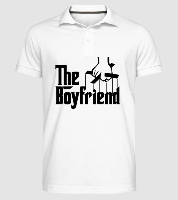 The Boyfriend model alb pe tricou