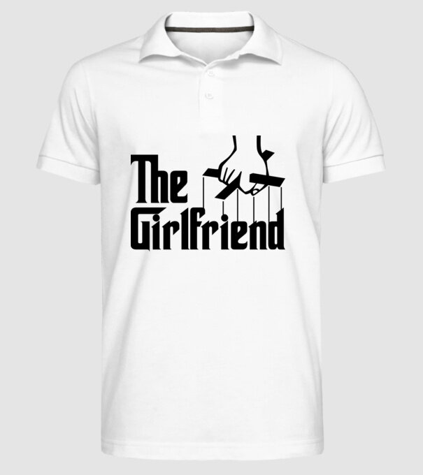 The girlfriend model alb pe tricou