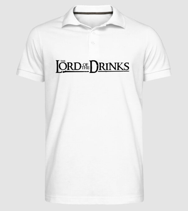 The Lord Of The Drinks model alb pe tricou