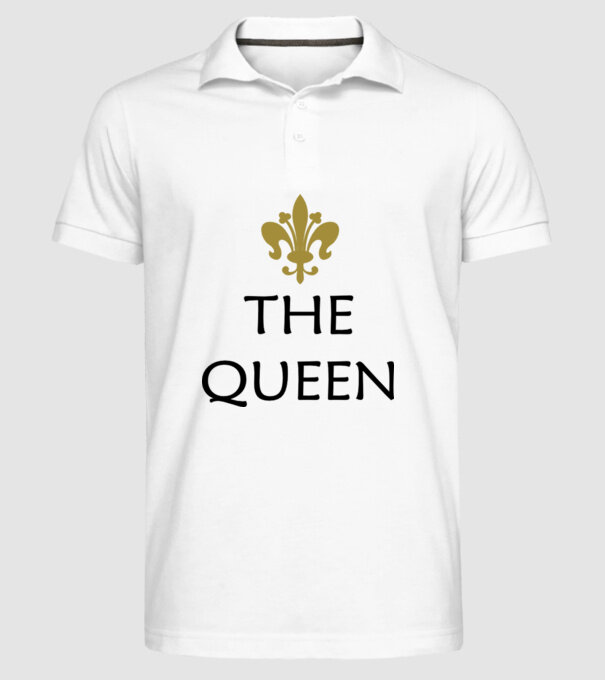 The Queen model alb pe tricou