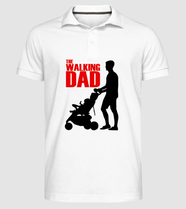 The Walking Dad model alb pe tricou