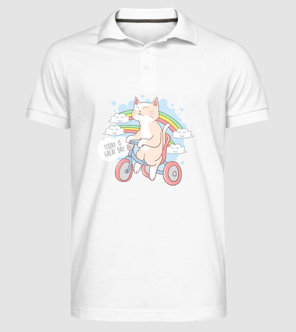 Today is a great day model alb pe tricou
