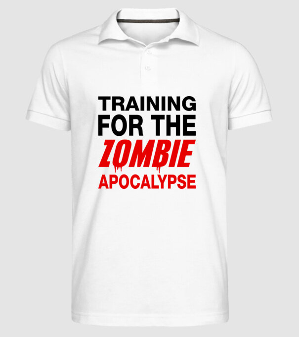 training for the zombie apocalypse model alb pe tricou