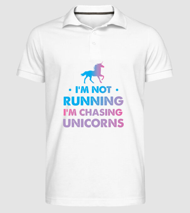 Unicorn Alergare model alb pe tricou