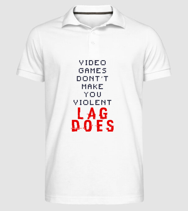 Violent lag model alb pe tricou