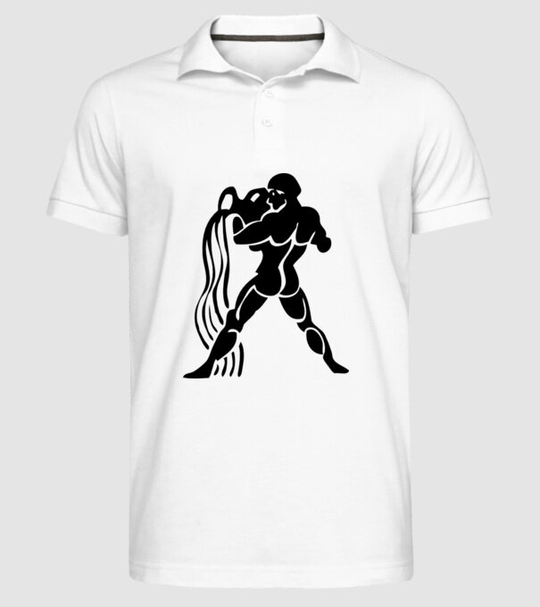 Aquarius Horoscope model alb pe tricou