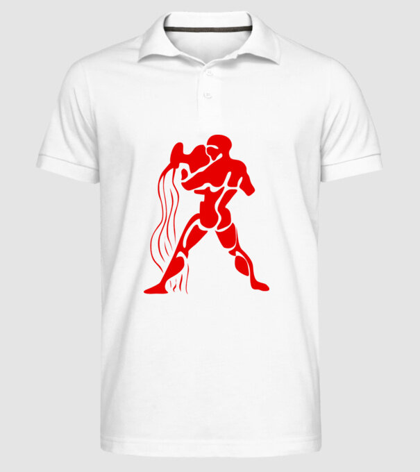 Aquarius Horoscope model alb pe tricou