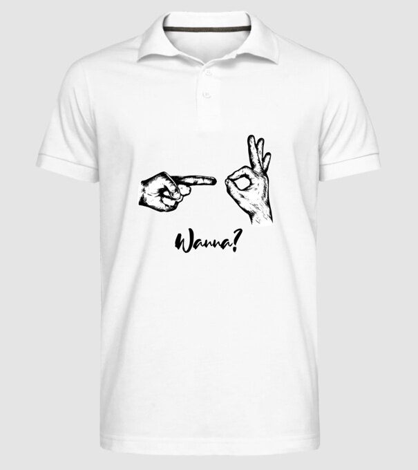 Wanna sex model alb pe tricou