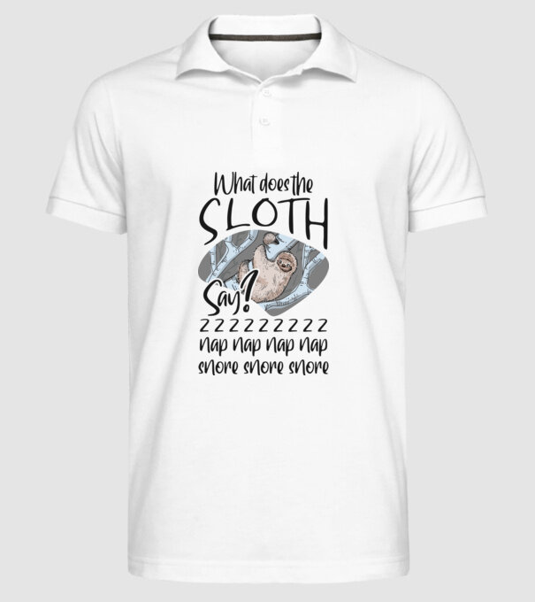 What does the sloth say model alb pe tricou
