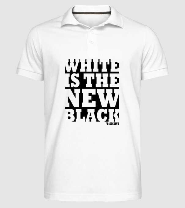 White is the new black model alb pe tricou
