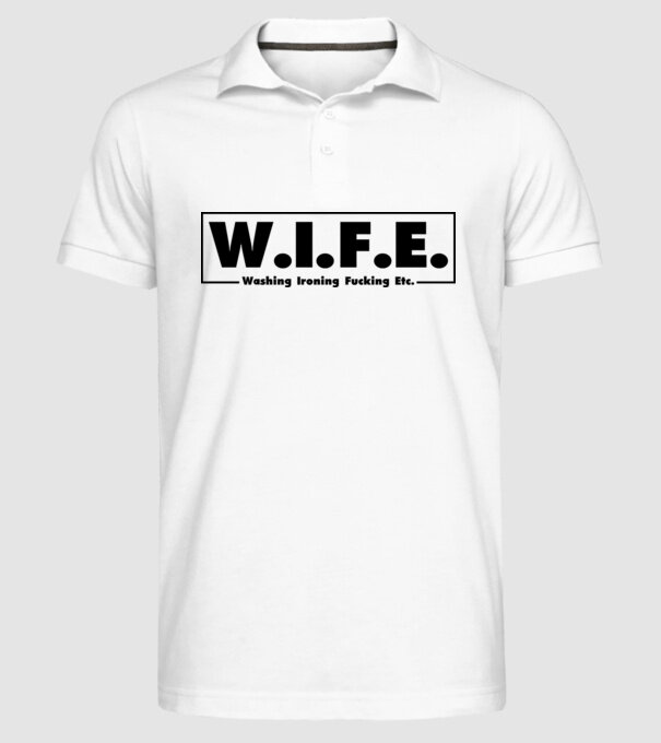 WIFE 2 model alb pe tricou