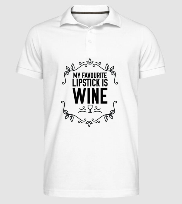 Wine tasting team Favourite lipsitck is wine model alb pe tricou