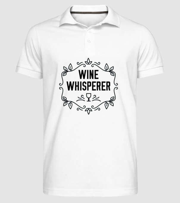 Wine tasting team Wine Whisperer model alb pe tricou
