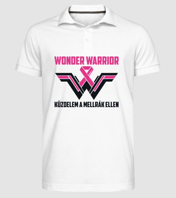 WONDER WARRIOR model alb pe tricou