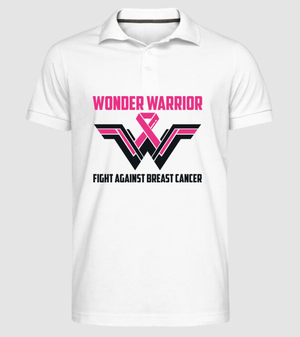 WONDER WARRIOR model alb pe tricou