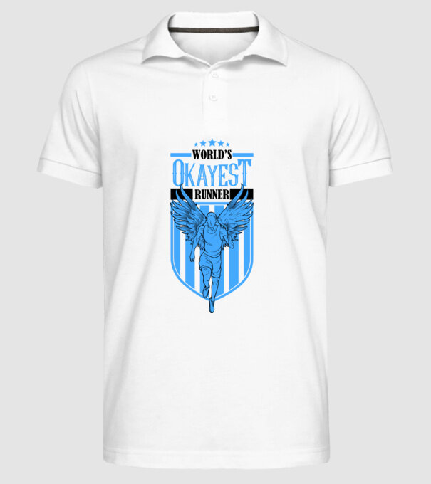 World okayest runner model alb pe tricou