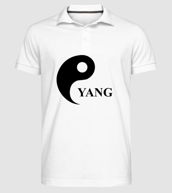Yang model alb pe tricou