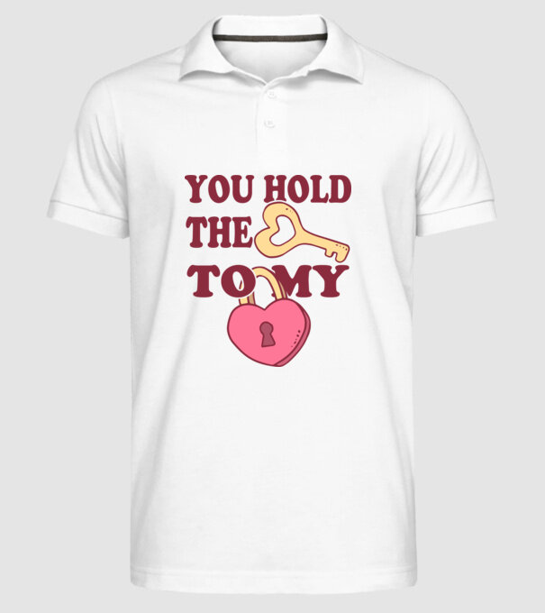 you hold the key to my heart model alb pe tricou
