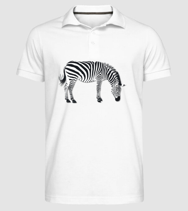 Zebră model alb pe tricou