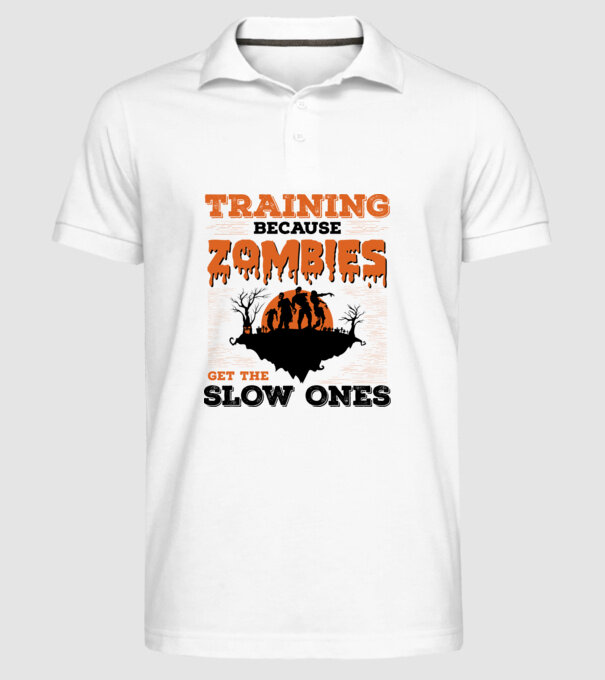 Zombies get the slow ones model alb pe tricou