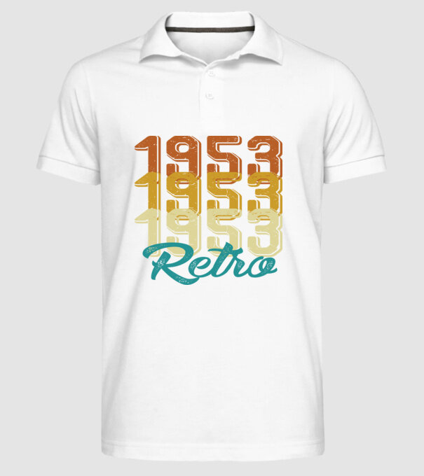 1953 Retro model alb pe tricou