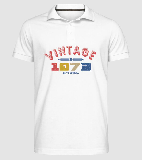 1973 Ediție limitată model alb pe tricou